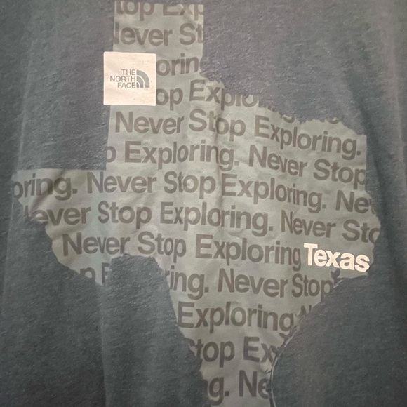 The North Face Blue Short Sleeve Tee Classic Crew Neck - Picture 3 of 4